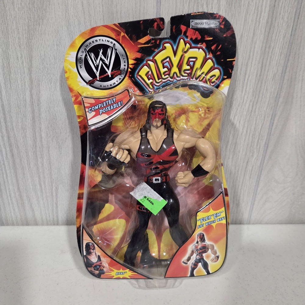 Kane 2003 WWE Flex Ems Jakks Pacific WWF Wrestling Figure Bendable Toy